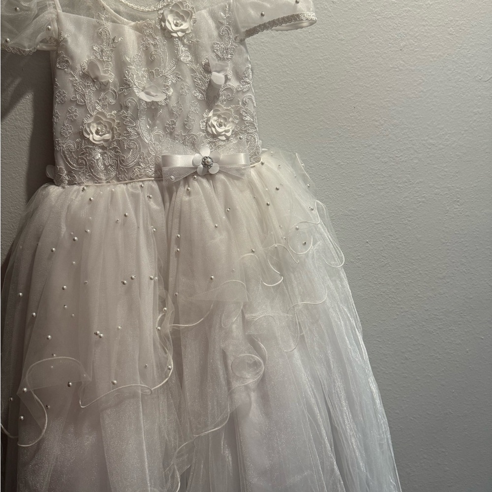 Elegant White Kids Formal Dress